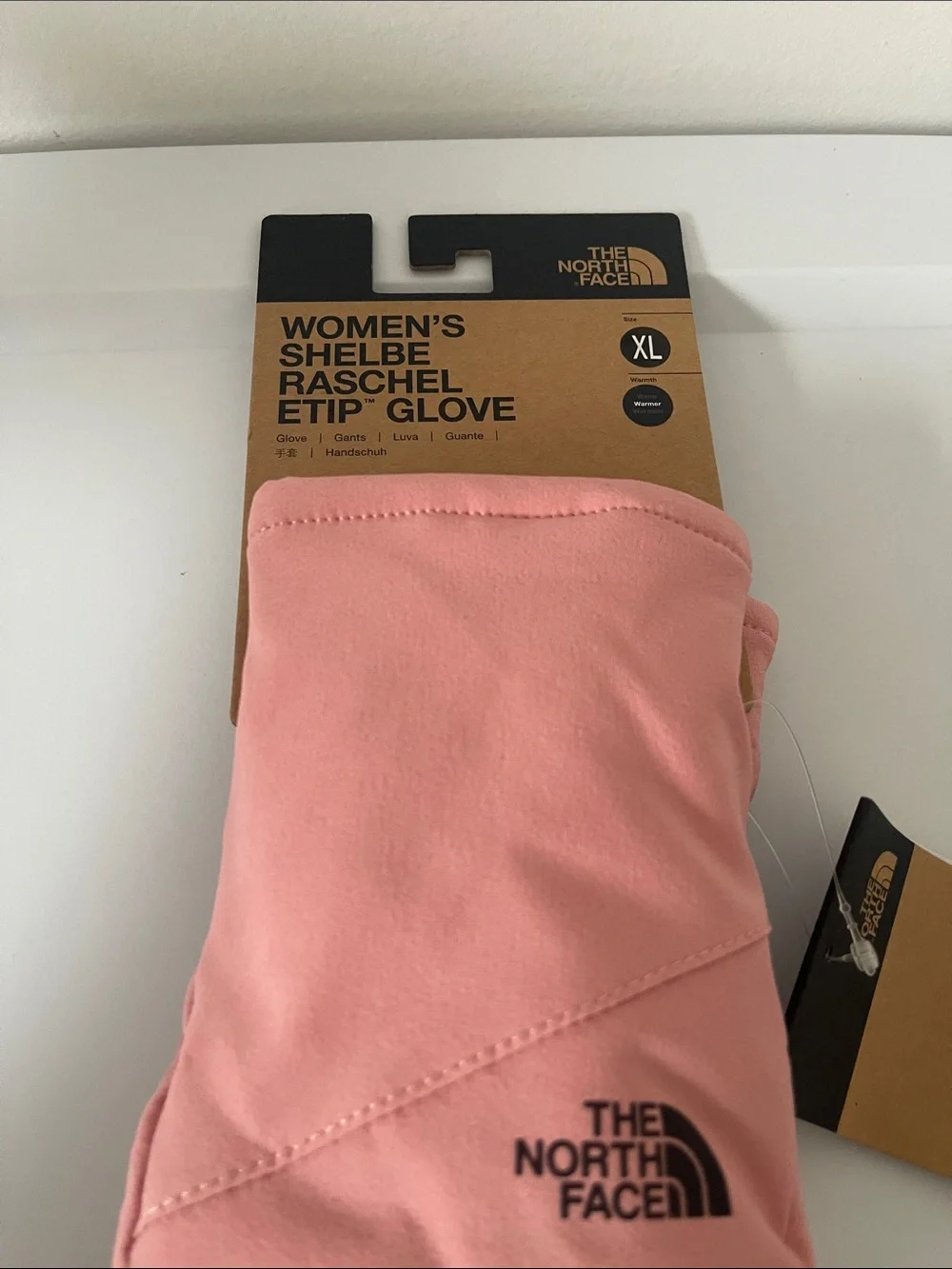 The North Face Women's Pink Etip Shellé Raschel Gloves